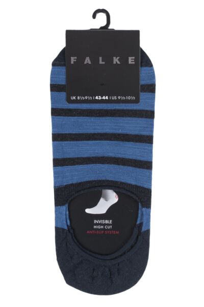 1 Pair Even Stripe Cotton HIgh Cut Invisible Socks Men's - Falke