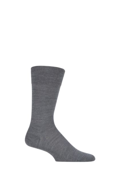 1 Pair Sensitive Berlin Virgin Wool Left and Right Socks With Comfort Cuff Men's - Falke