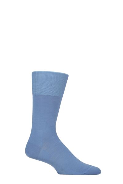1 Pair Airport Plain Virgin Wool and Cotton Business Socks Men's - Falke