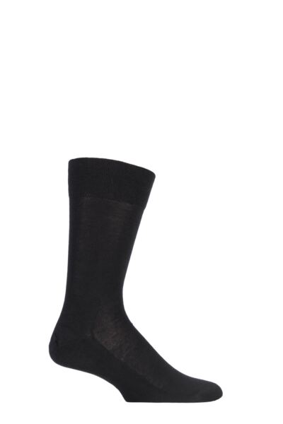 1 Pair Sensitive London Cotton Left and Right Socks With Comfort Cuff Men's - Falke
