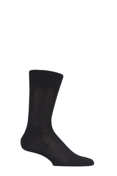 1 Pair Milano Rib 97% Fil d'Ecosse Cotton Socks Men's - Falke
