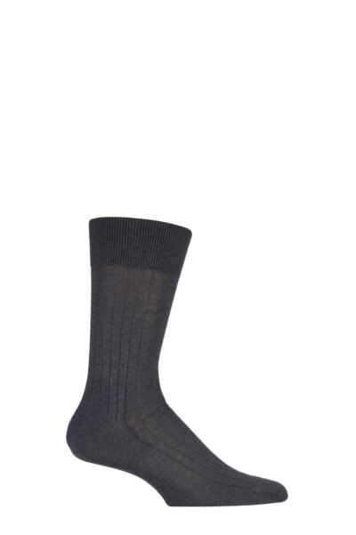 1 Pair Milano Rib 97% Fil d'Ecosse Cotton Socks Men's - Falke