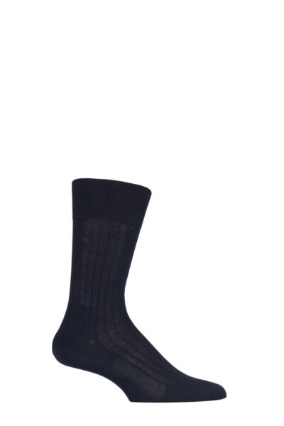1 Pair Milano Rib 97% Fil d'Ecosse Cotton Socks Men's - Falke