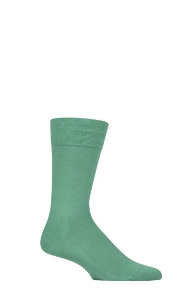 1 Pair Sensitive London Cotton Left and Right Socks With Comfort Cuff Men's - Falke
