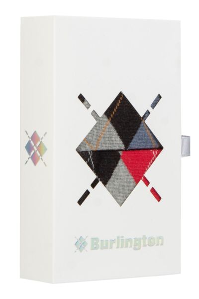 Mens 2 Pair Burlington Argyle Gift Boxed Cotton Socks