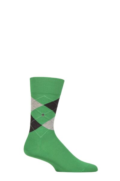 1 Pair Manchester Argyle Cotton Socks Men's - Burlington