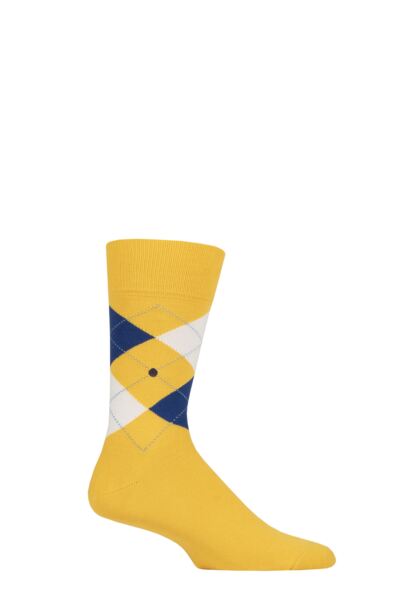 1 Pair King Argyle Cotton Socks Men's - Burlington