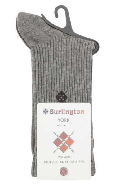 Women's 1 Pair Burlington York Organic Cotton Ribbed Socks