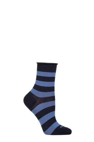 Women's 1 Pair Burlington Aberdeen Viscose Striped Socks