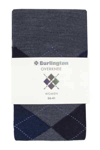Women's 1 Pair Burlington Marylebone Argyle Wool Overknee Socks