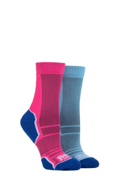 2 Pair Trek Socks Unisex - 1000 Mile