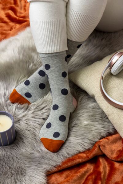 Women's 3 Pair Caroline Gardner Patterned Cotton Socks