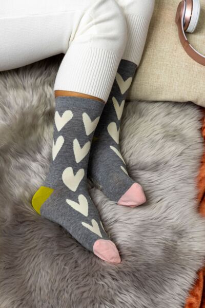 Women's 3 Pair Caroline Gardner Patterned Cotton Socks