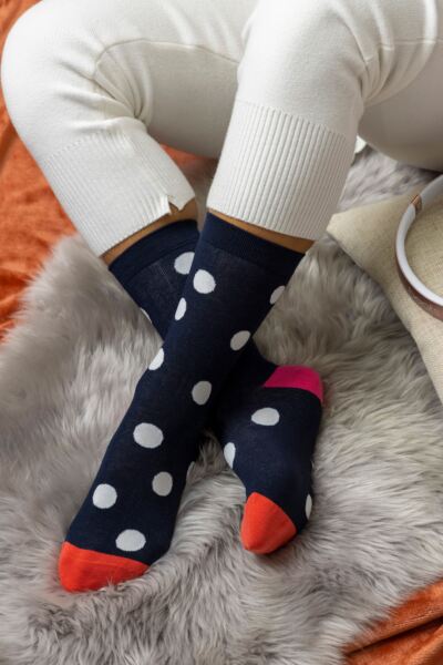Women's 3 Pair Caroline Gardner Patterned Cotton Socks