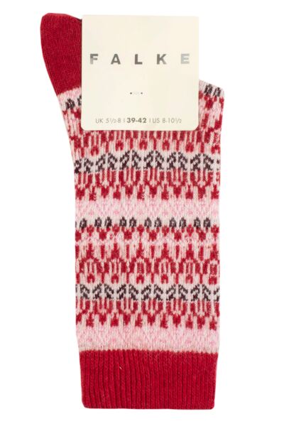 Women's 1 Pair Falke Christmas Eve Wool Fairisle Socks