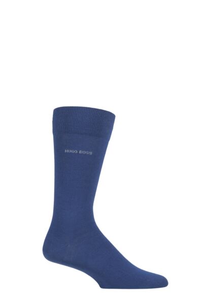 1 Pair BOSS Marc Plain 98% Combed Cotton Socks Men's - Hugo Boss