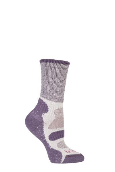 1 Pair Active Light Hiker Cotton and Coolmax Socks For Summer Hiking Women's - Bridgedale