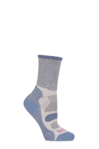 1 Pair Active Light Hiker Cotton and Coolmax Socks For Summer Hiking Women's - Bridgedale