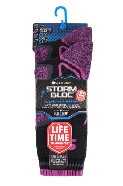 Women's 2 Pair Storm Bloc with BlueGuard Wool Blend Socks