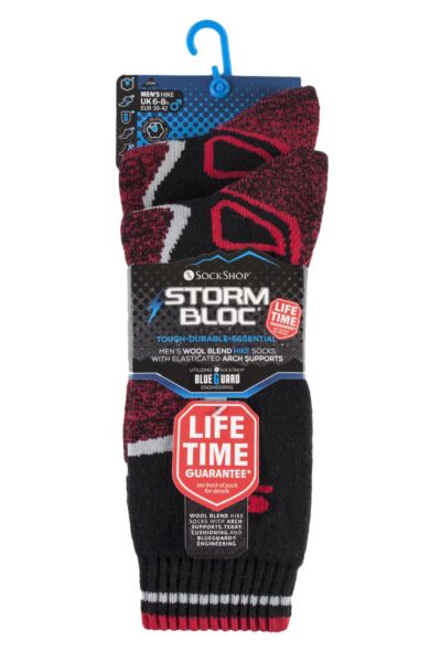 Mens 2 Pair Storm Bloc with BlueGuard Wool Blend Socks