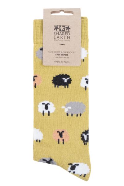 1 Pair Fair Trade Bamboo Sheep Socks Unisex - Shared Earth