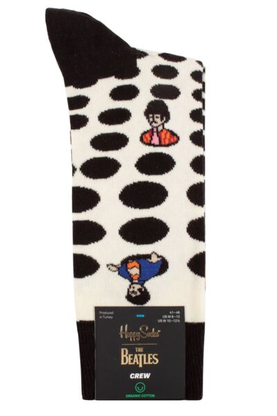 Mens and Women's 1 Pair Happy Socks Beatles Dots Socks
