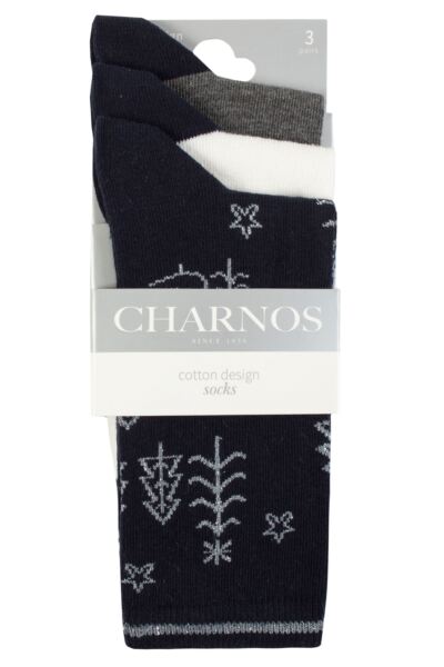Women's 3 Pair Charnos Christmas Tree Socks