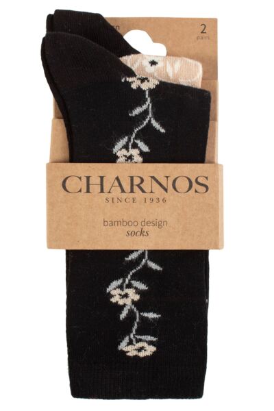 Women's 2 Pair Charnos Floral Bamboo Socks