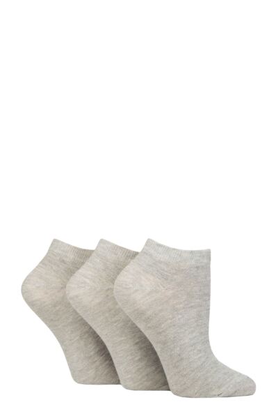 Women's 3 Pair Charnos Organic Cotton Trainer Socks