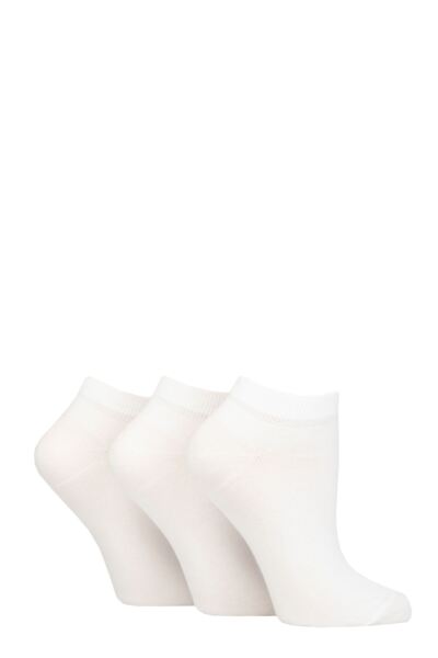 Women's 3 Pair Charnos Organic Cotton Trainer Socks