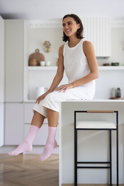 3 Pair Classic Plain Bamboo Socks Women's - Glenmuir