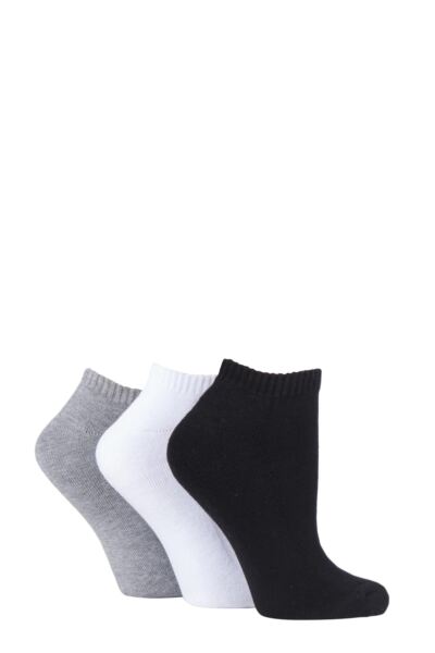 3 Pair Cushion Bamboo Sports Trainer Socks Women's - Glenmuir