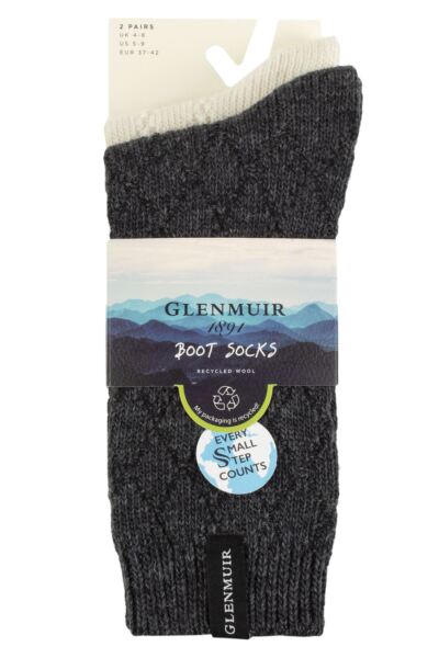 Women's 2 Pair Glenmuir Classic Fashion Boot Socks