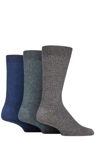 Mens 3 Pair Glenmuir Bamboo Leisure Socks