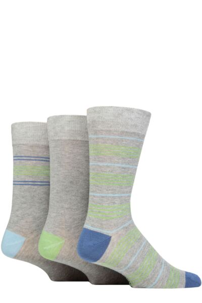 Mens 3 Pair Glenmuir Patterned Bamboo Socks
