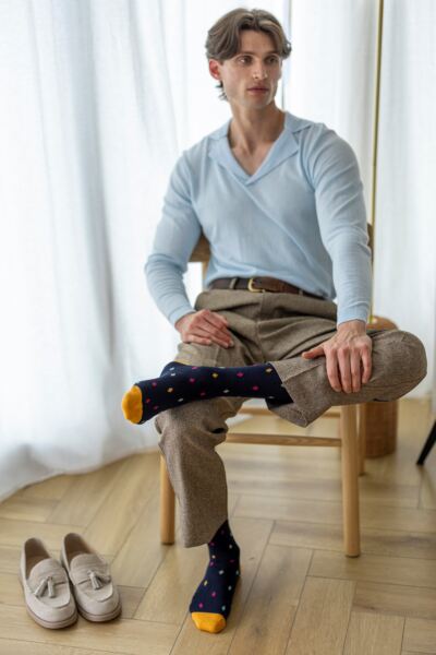 Mens 3 Pair Glenmuir Patterned Bamboo Socks
