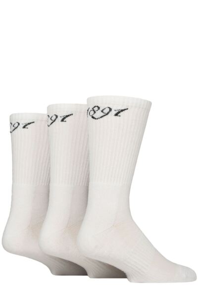 Mens 3 Pair Glenmuir Half Cushioned Bamboo Sports Socks