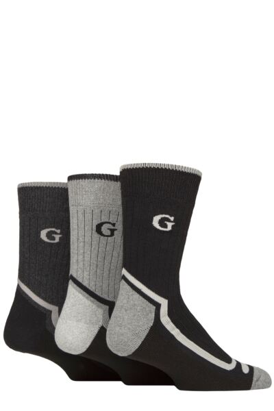 Mens 3 Pair Glenmuir Durable Cotton Boot Socks