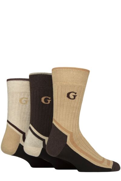 Mens 3 Pair Glenmuir Durable Cotton Boot Socks