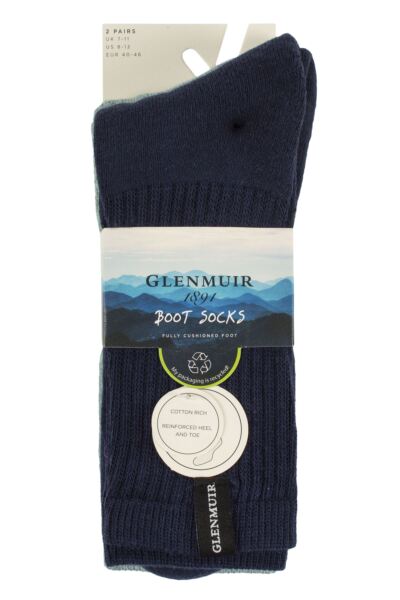 Mens 2 Pair Glenmuir Classic Boot Socks