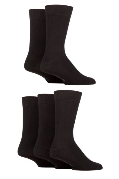 5 Pair Classic Plain Bamboo Socks Men's - Farah
