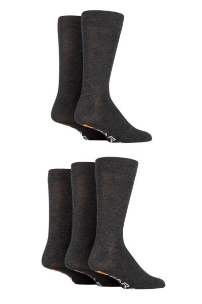 5 Pair Classic Plain Bamboo Socks Men's - Farah