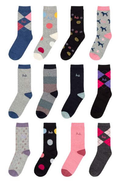 Women's 12 Pair Pringle Sockvent Christmas Advent Calendar