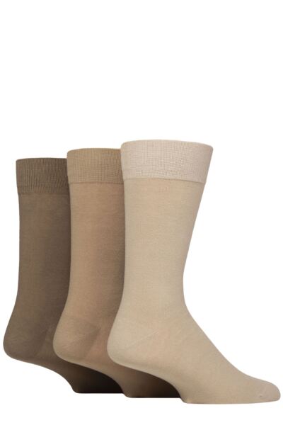 Mens 3 Pair Glenmuir Endrick Cotton Plain Trouser Socks