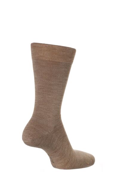 1 Pair Sensitive Berlin Virgin Wool Left and Right Socks With Comfort Cuff Men's - Falke