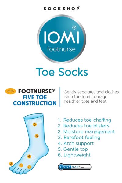 1 Pair FootNurse Toe Socks Men's - Iomi