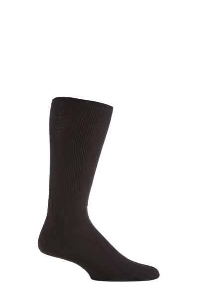 1 Pair FootNurse Oedema Extra Wide Cotton Socks Men's - Iomi
