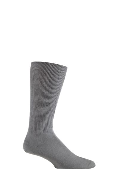 1 Pair FootNurse Oedema Extra Wide Cotton Socks Men's - Iomi