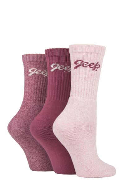 Women's 3 Pair Jeep Cushioned Foot Cotton Boot Socks