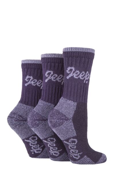 Women's 3 Pair Jeep Luxury Terrain Boot Socks